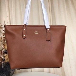 Coach CITY ZIP TOTE IN CROSSGRAIN LEATHER