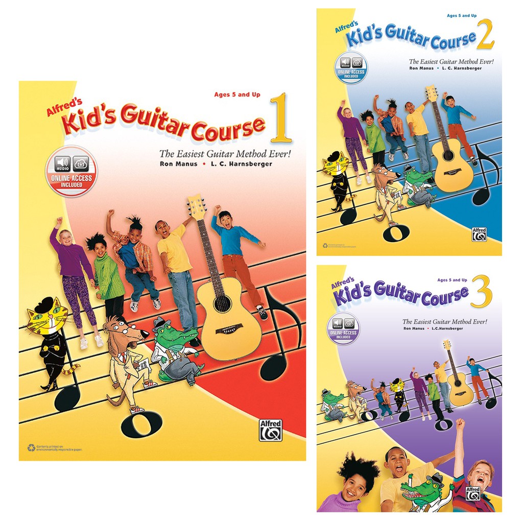 หนังสือเรียนกีตาร์สำหรับเด็ก Alfred's Kid's Guitar Course เล่ม 1-3