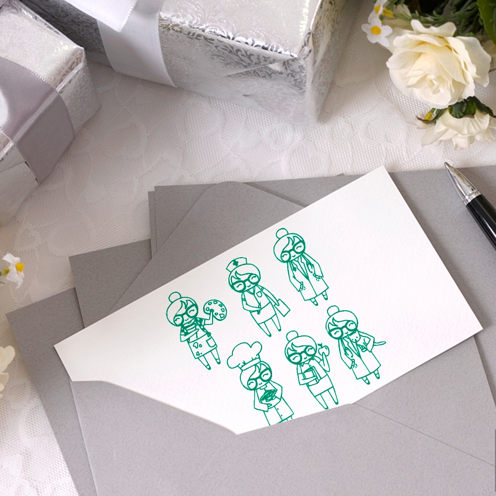 CY Girl Transparent Silicone Seal Stamp for DIY Scrapbooking Album Card ...