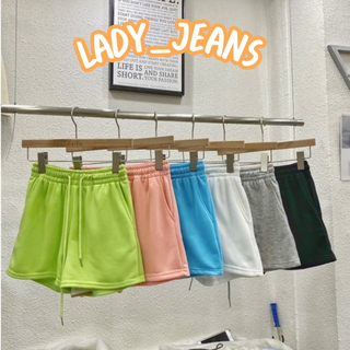 Lady_jeans #612 (ใส่โค้ด LADYJ5 ลด 30.-) งานป้ายกางเกงแฟชั่นกางเกงขาสั้นเอวสูง สไตล์เกาหลี ผู้หญิง มี6 สีส่งของจากไ