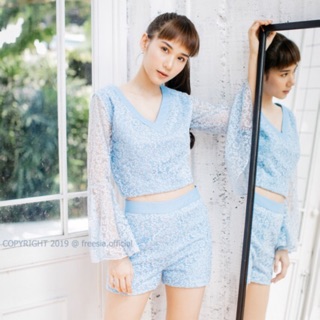 Delphi Crop Top (Sky Blue)