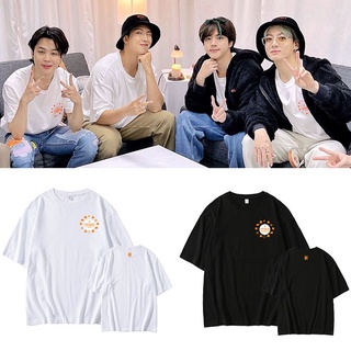 KPOP BTS PTD ผ้าฝ้ายเสื้อยืดแขนสั้น JIN SUGA JIMIN JHOPE RM V JUNGKOOK เดียวกันหลวมรอบคอเสื้อแขนสั้นพลัสขนาดฤดูร้อนใหม่ส