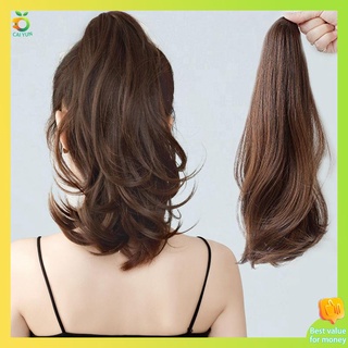 ผมปลอม แฮร์พีชหางม้าแบบหนีบ Horstail Wig Female Tall Ponytail คว้าผมหางม้าสั้น ๆ