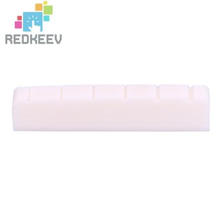 redkeev 1Pcs 43mm Ivory Durable Beige Buffalo Bone Nut for Les Paul LP 6 String Electric Guitar Beige)