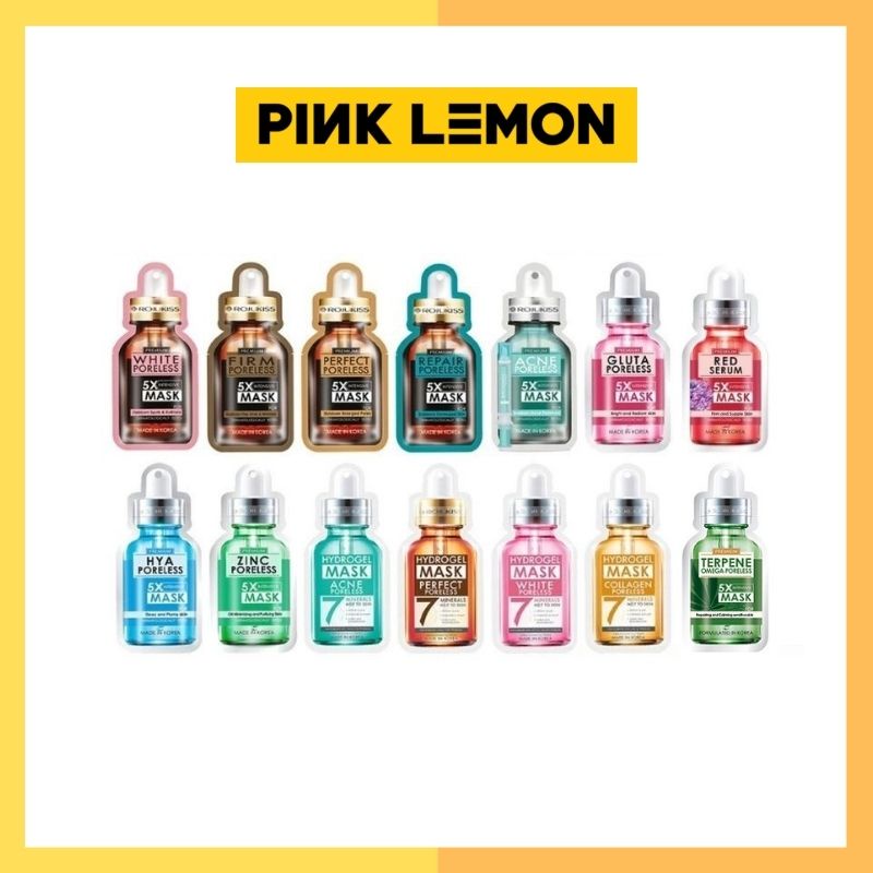 ✷ พร้อมส่ง!!! ✷ (ถูกที่สุด)ไม่มีน้ำหอม ไม่มีพาราเบน Rojukiss Mask 5x โรจูคิส มาส์