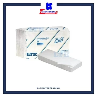 กระดาษเช็ดมือ รุ่น Scott Interfold หนา 2ชั้น รุ่น 23754 (บรรจุ 250แผ่น/ห่อ)
