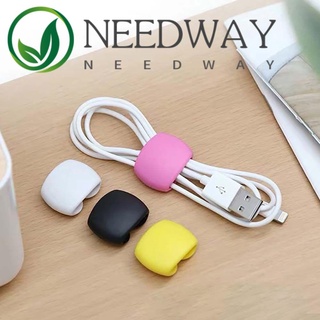 Needway ที่ม้วนสายหูฟัง สายเคเบิล ซิลิโคน แฟชั่น สําหรับตกแต่งโต๊ะ เดินทาง