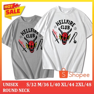 เสื้อยืดคอกลม Cotton 100% สกรีนลาย Hellfire Club STRANGER THING (แขนสั้น)