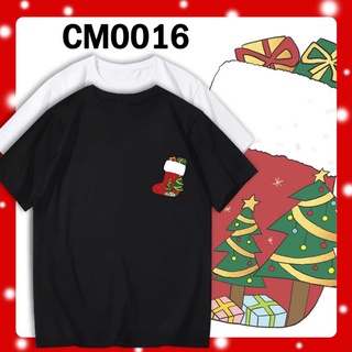 เสื้อยืดผ้าฝ้าย เสื้อยืดคริสต์มาส🌈LOCAL STOCK XMAS GIFT IDEAS FOR FRIEND 圣诞节衣服纯棉T恤现货 CHRISTMAS CM0016 SOCK TREE FESTIVA