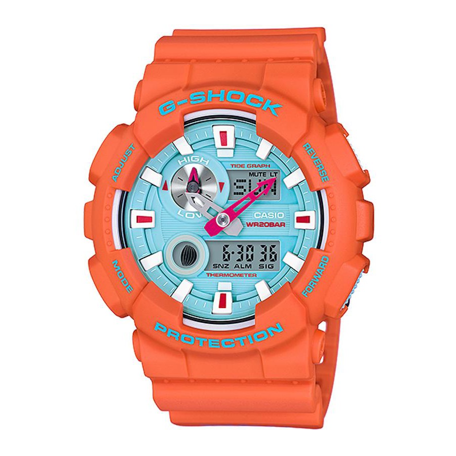 Casio G-Shock นาฬิกาข้อมือผู้ชาย สายเรซิ่น รุ่น GAX-100X-4A IN4MATION LIMITED EDITION - สีส้ม