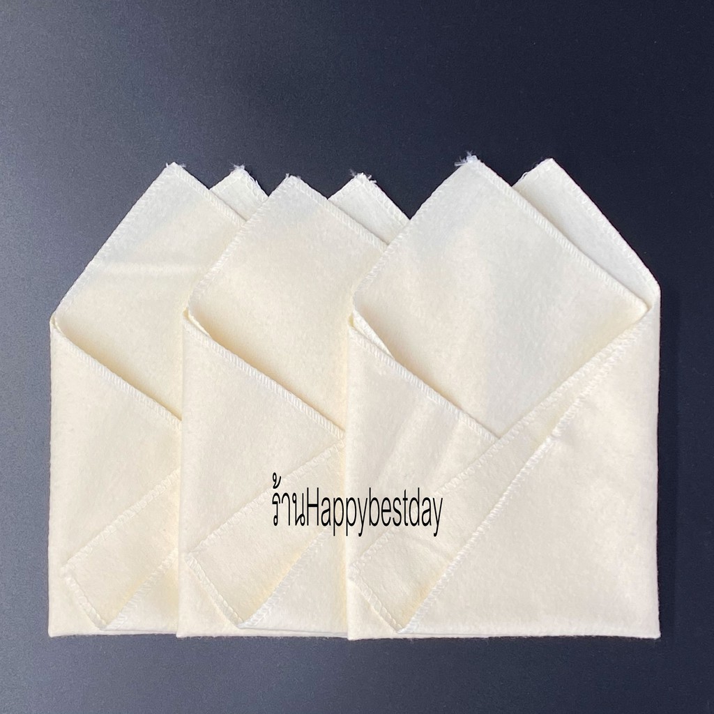 ผ้าสำลีคุณภาพสูง เนื้อนุ่ม 12"x12" ใช้เช็ดทำความสะอาดรองเท้า กระเป๋า