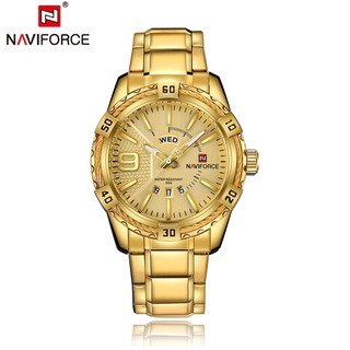 นาฬิกา Naviforce รุ่น NF9117M สีทอง ของแท้ รับประกันศูนย์ 1 ปี ส่งพร้อมกล่อง #NF #NF9117