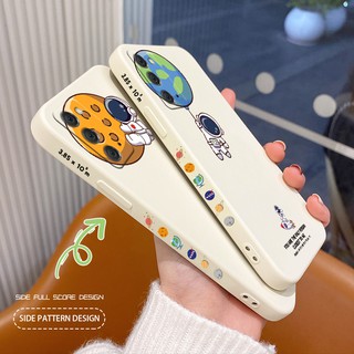 เคสโทรศัพท์แฟชั่นนักบินอวกาศ Liquid Silicone Phone Case For Samsung Galaxy Note 20 Plus Ultra Note 10 Plus Note 9 Shockproof Camera Lens Protection Soft Back Cover เคสมือถือ