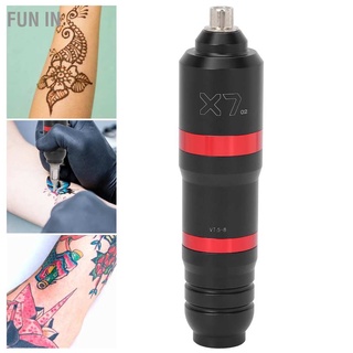 [คลังสินค้าใส]Fun IN Rotary Tattoo Machine Portable Cartridge Needles Pen Gun Supplies RCA Connector Black Red