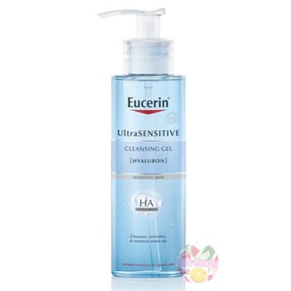 Eucerin Cleansing Gel UltraSENSITIVE [Hyaluron] Cleansing Gel 200 ml Exp.2025 ยูเซอริน คลีนซิ่งเจล