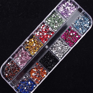 [HCLM] 12 Colors Manicure Bottoming Rhinestone Nail Art Decoration DIY Manicure Glitter Accessories