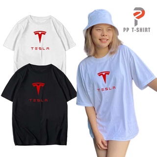 🔥ผ้าดี🔥 เสื้อยืด Tesla เทสล่า ทรง Oversize เสื้อผ้าแฟชั่น Cotton Comb 30 พรีเมี่ยม เนื้อผ้าดี หนานุ่มกว่า