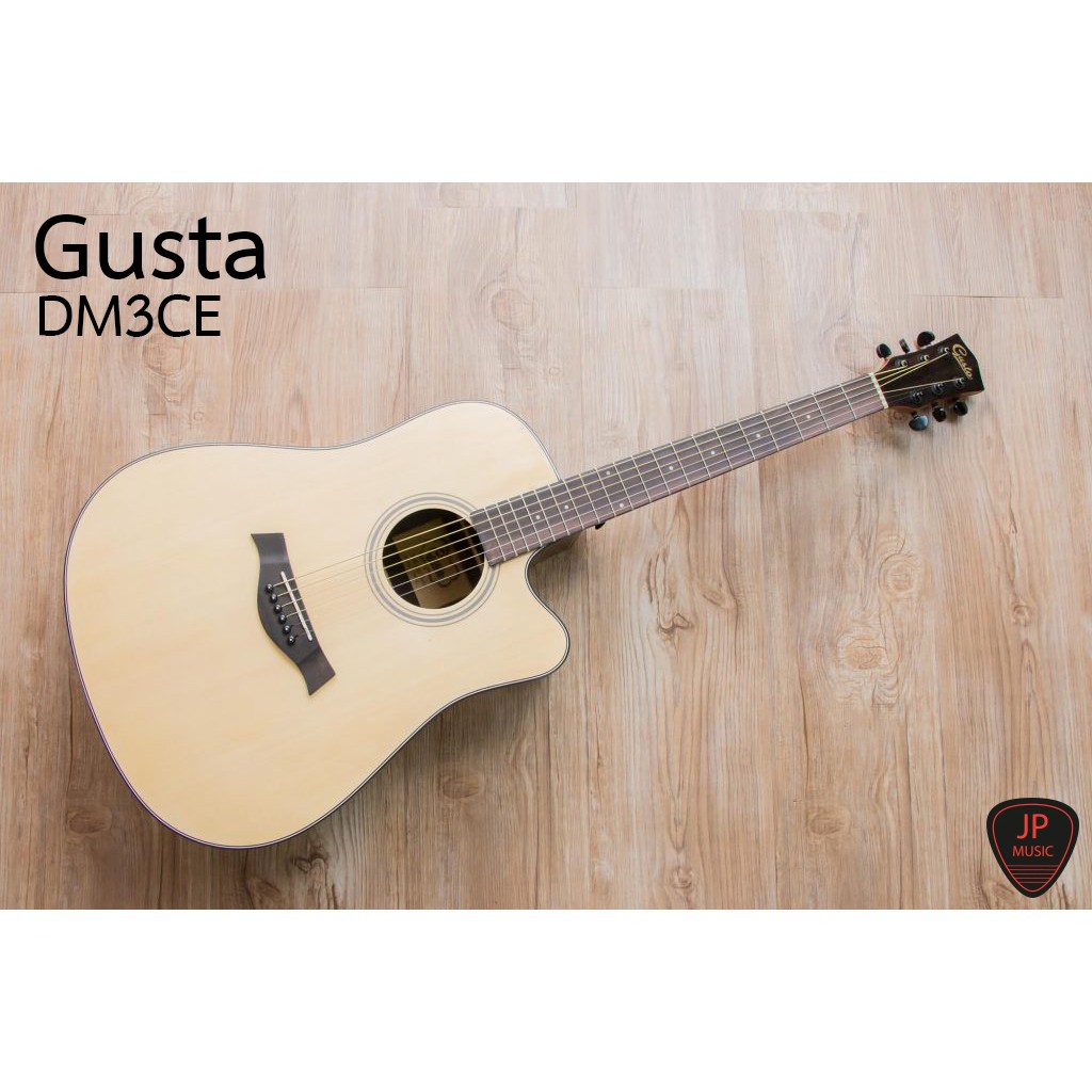 กีต้าร์โปร่งไฟฟ้า Gusta DM3CE