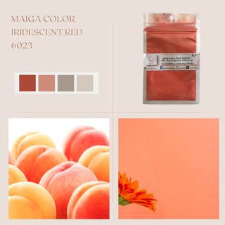 สีไมก้า สี Iridescent Red ( 6023 ) บรรจุ 4 กรัม บรรจุถุงซิปใช้งานง่าย