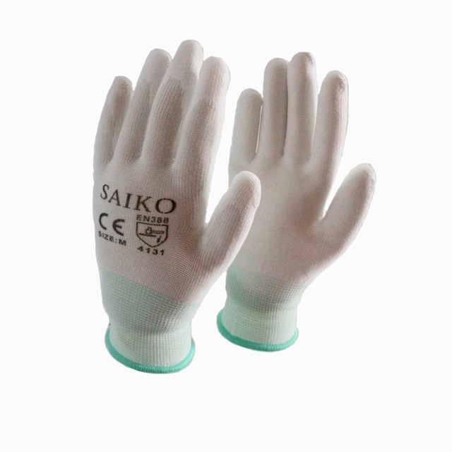 ?? ถุงมือไนล่อนเคลือบ Pu เต็มฝ่ามือ ?? Saiko รหัส45 (ราคาต่อคู่). 