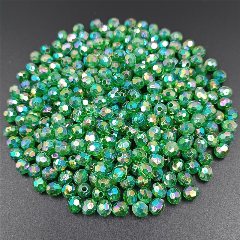 6/8 มม.อะคริลิค เกี่ยวกับ รอบลูกปัดสีโปร่งใสลูกปัด ทําเอง ลูกปัด - รูปที่ 4