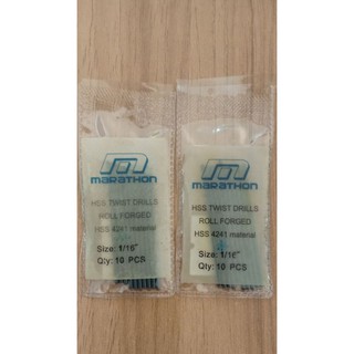 ดอกสว่าน เจาะเหล็ก มาราธอน 1/16 นิ้ว HSS 4241 สีดำ