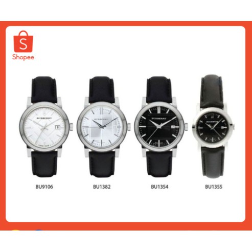 ราคา BURBERRY | นาฬิกาข้อมือผู้หญิง Burberry Silver Dial Black Leather  BU9106 Leather Ladies Watch มี.ค. 2023 | BigGo