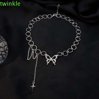 Twinkle1 ใหม่สร้อยคอโชคเกอร์สายโซ่หลายชั้นจี้รูปผีเสื้อเครื่องประดับแฟชั่น