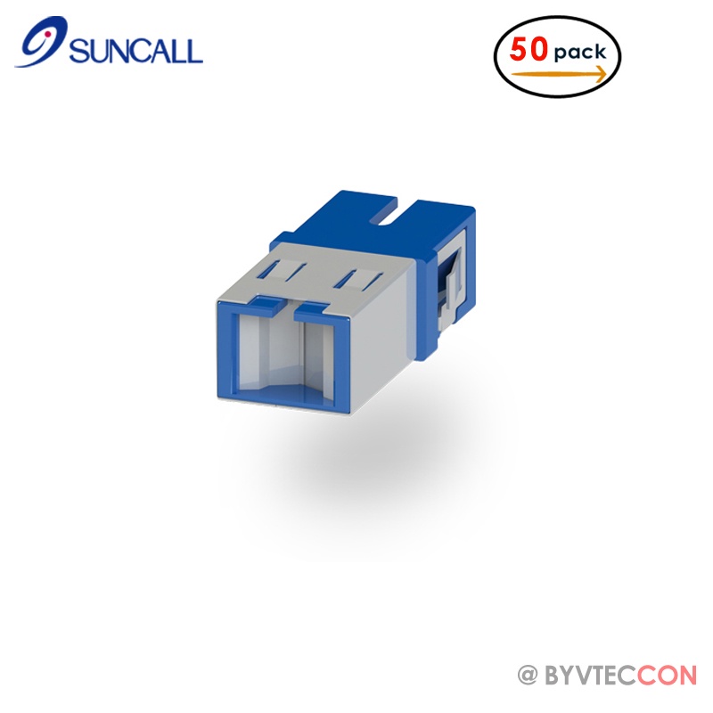 Suncall Fiber Optic Adapter SM APC OM3 OM4 SC Simplex Internal Shutter Fiber Optic Connector No Flan