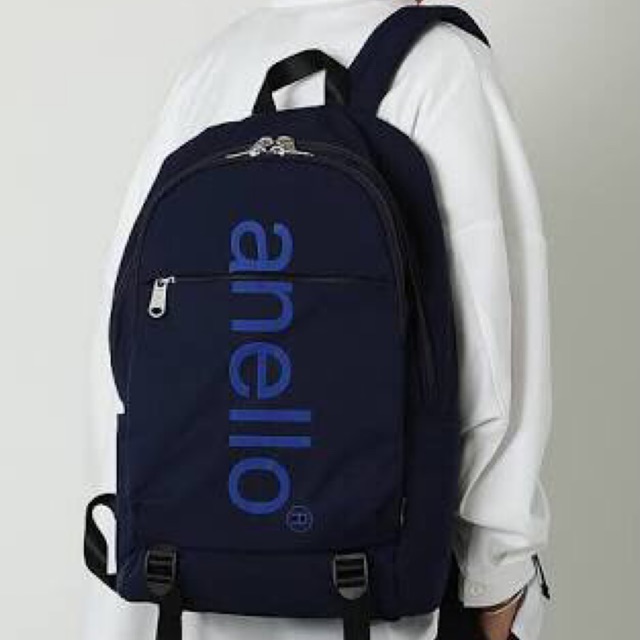 Anello big logo print deals mini daypack