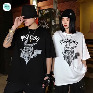 【COD】M-2XL Unisex Pikachu T shirt men short sleeve oversized tops bf women shirt couple