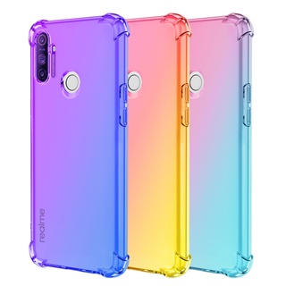 เหมาะสำหรับ OPPO Realme C3/ 6/6Pro/7/8/5/5i เคสโทรศัพท์มือถือไล่ระดับไล่ระดับสี่มุมไล่ระดับ