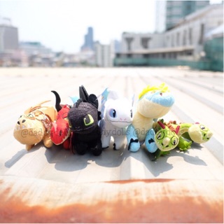 พวงกุญแจ ตัว Toothless มังกรเขี้ยวกุด &amp; Light Fury เพลิงนวล &amp; Hookfang &amp; Stormfly &amp; Meatlug &amp; Barf-Belch 5นิ้ว