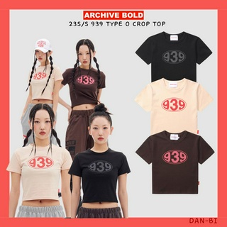 [ARCHIVE Bold 939] 23S/S 939 TYPE O CROP TOP 3 สี / ทําให้ร่างกายของคุณมีเส้น / ONE SIZE SPAN TRAINING SHORT SLEEVES ลําลอง สไตล์เกาหลี สินค้าขายดี