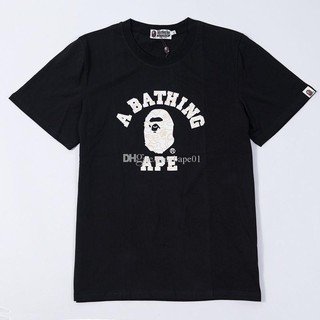 T-shirt เสื้อยืด พิมพ์ลาย Bape Designer สไตล์ฮิปฮอป สําหรับผู้ชาย S-5XL