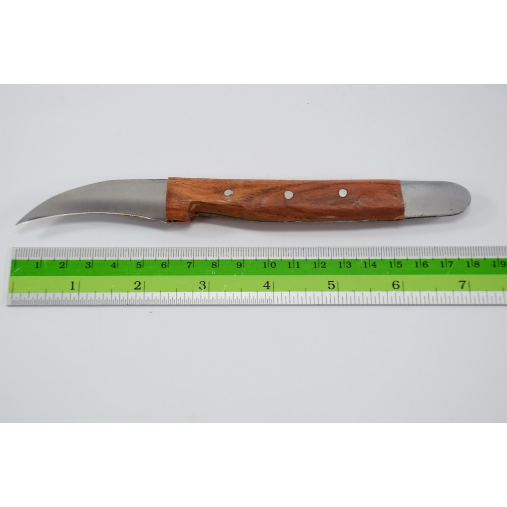 มีดตอนกิ่ง ใบมีดสแตนเลส ด้ามไม้จับถนัดมือ ใบมีดยาว 6 เซนติเมตร มีดรวมด้ามยาว 18 เซนติเมตร