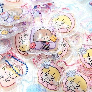 พวงกุญแจ จี้การ์ตูนอิโมจิน่ารัก 4 แบบ สําหรับห้อยกระเป๋า