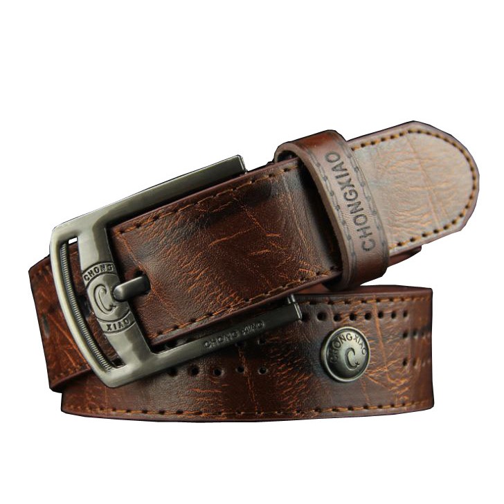 SH เข็มขัดหนัง เข็มขัดผู้ชาย - Men's leather belt รุ่น BLTM-ZK803 ขนาด 3.7 *110 ซ.ม.ร้าน Smart Choices