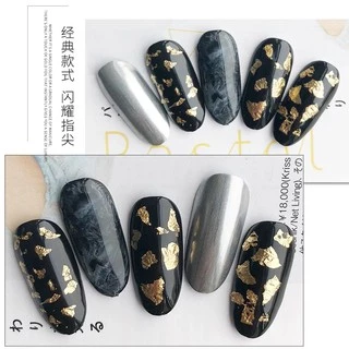 สีมาใหม่ ฟอล์ยติดเล็บ 2สี ฟอล์ยเงิน/ทอง ใช้ตกแต่งเล็บ