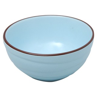 ✨ขายดี✨ ชามแป้งขนาด 4 นิ้ว ลายเกลียวคลื่น สีฟ้า Flour Mixing Bowl with Wave Print 4 Inches Color Blue