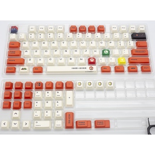 พร้อมส่ง Mario keycap 122คีย์ PBT ปุ่มกดแป้นพิมพ์ ธีมมาริโอ้ DIYสำหรับแป้นพิมพ์เครื่องกล พิมพ์ไทย