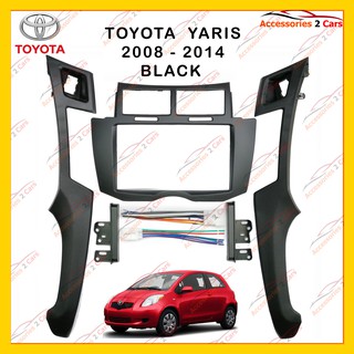 กรอบหน้าวิทยุ TOYOTA YARIS 2008 BLACK รหัส NV-TO-143