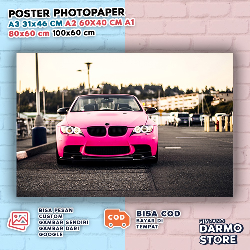 โปสเตอร์รถสปอร์ต Bmw M3 M4 i8 X1 X3 M5 M6 สามารถขอภาพ BMWX-93