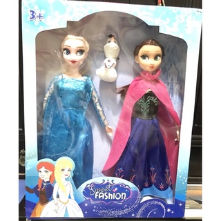 ตุ๊กตา Frozen เจ้าหญิงหิมะ เอลซ่า แอนนา งอได้แต่ข้อแขนค่ะ  กดตรงรุปหัวใจตรงหน้าอกจะมีเสียงเพลง. ความสูงประมาณ 10 นิ้ว