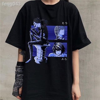 ■✤ขนาดใหญ่แฟชั่นเสื้อยืด Death Note Shinigami ryuk เสื้อยืดแขนสั้นญี่ปุ่น Yagami L เสื้อยืดอะนิเมะผ้าฝ้าย TOP TEE เสื้อผ