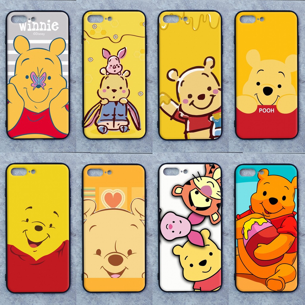 เคส  Apple  iphone 7 plus / 8 plus ใช้เคสเดียวกัน  ลายหมีพูห์  ขอบนิ่มหลังแข็ง เคสมือถือ เคสโทรศัพท์ Case