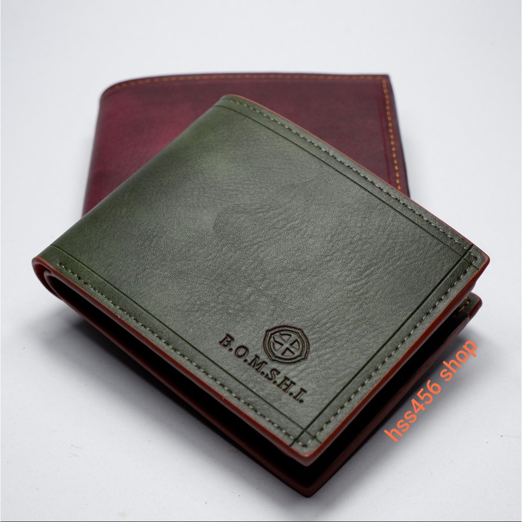 กระเป๋าสตางค์ ผู้ชาย Bomshisky ขนาดเล็ก # K-012 หนังสี