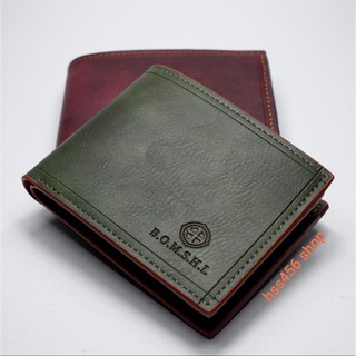 กระเป๋าสตางค์ ผู้ชาย Bomshisky ขนาดเล็ก # K-012 หนังสี