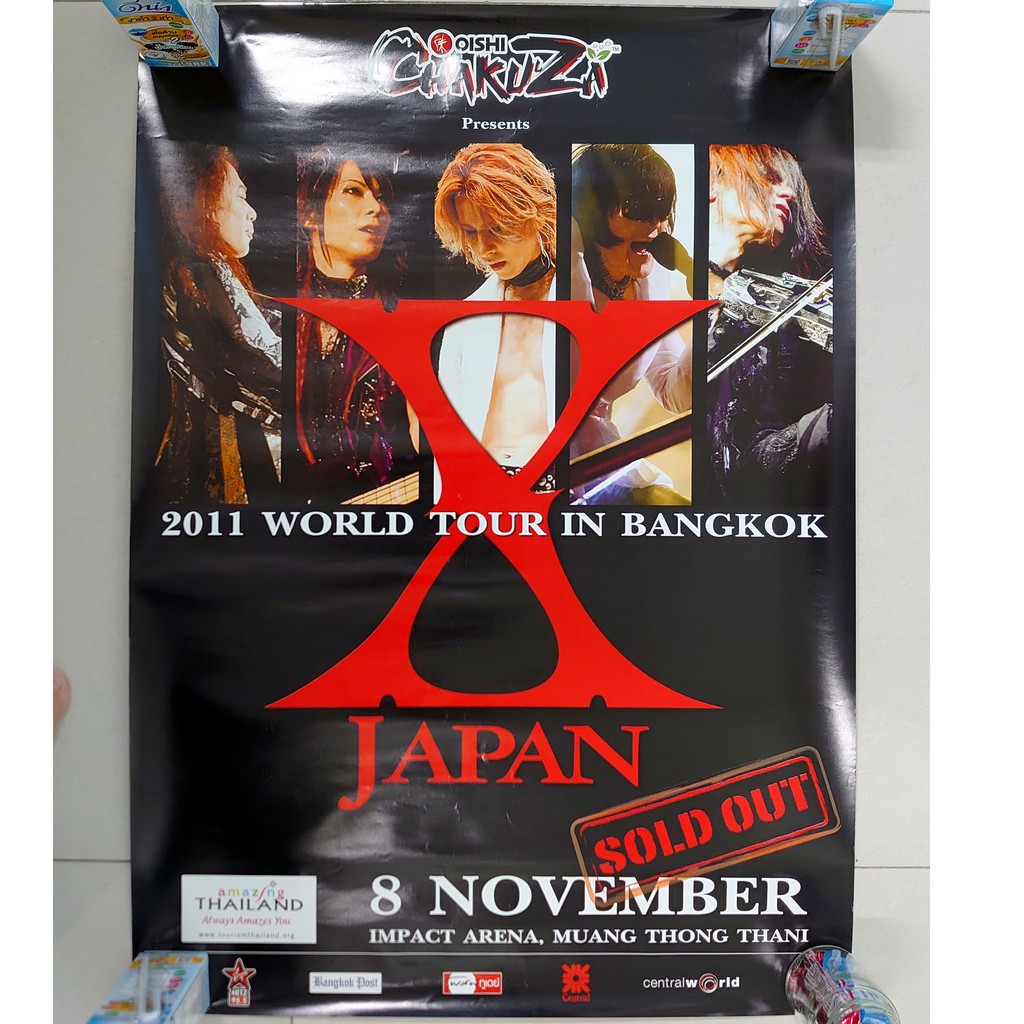 โปสเตอร์ X Japan คอนเสิร์ตปี 2011 World Tour in Bangkok Shopee Thailand