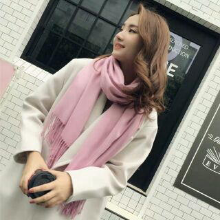 [ 20สี ] Women Cashmere Fashion scarf ผ้าคลุมไหล่ ผ้าพันคอแฟชั่น